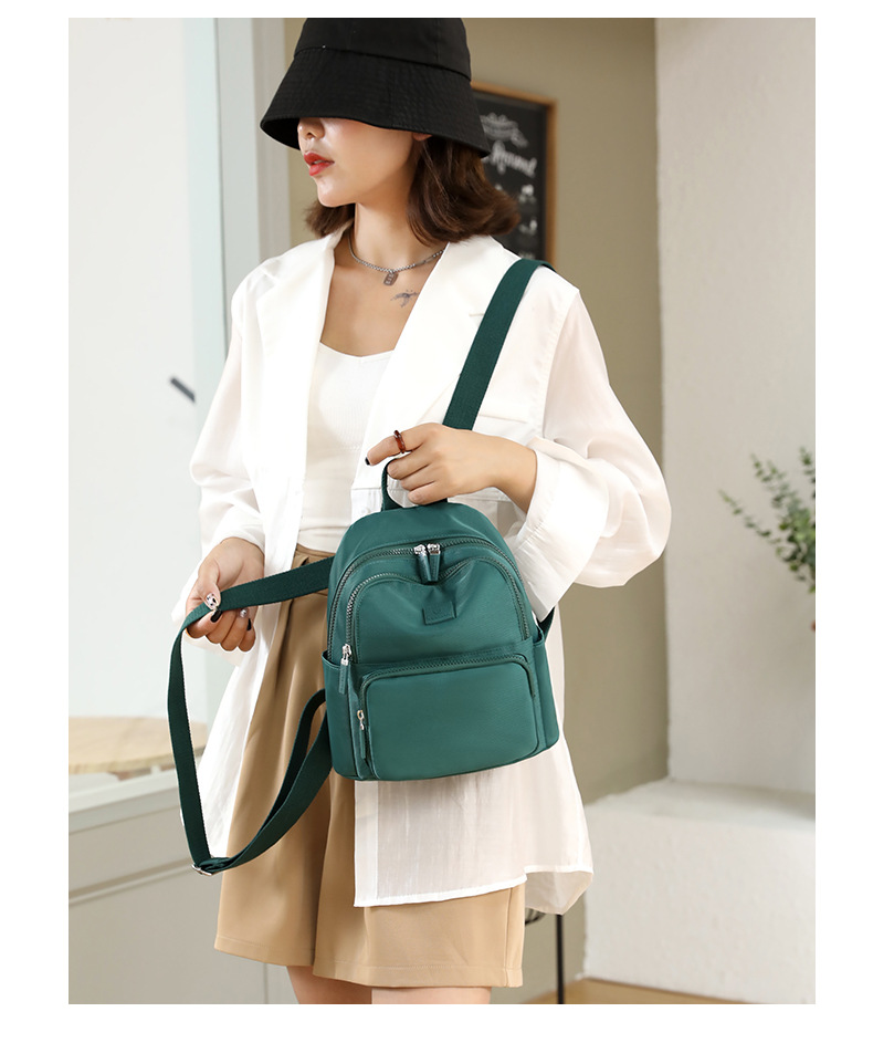 韓系時尚大容量純色好收納休閒後背包 旅行包 通勤包