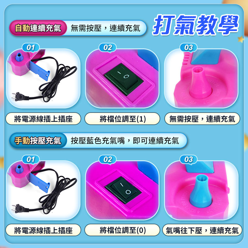 110V美規雙孔氣球打氣機 氣球充氣機