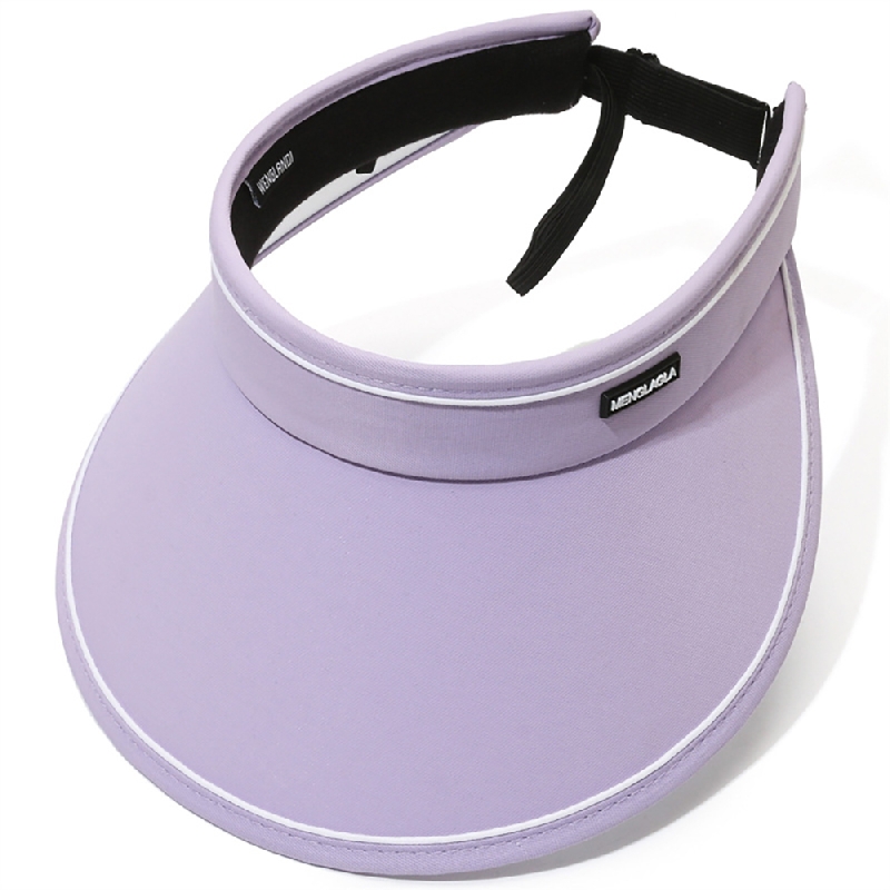 大帽沿可折疊鬆緊可調空頂防曬帽 遮陽帽 5色