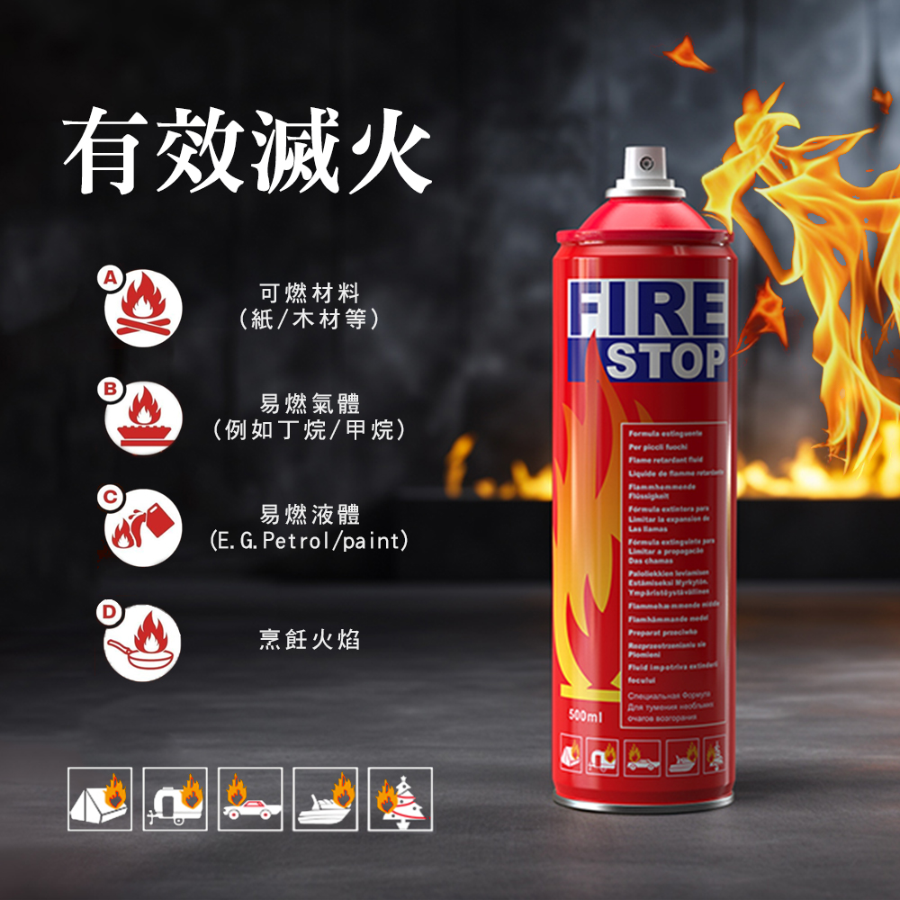 EZmakeit FIRS 輕便型家用車用泡沫滅火器