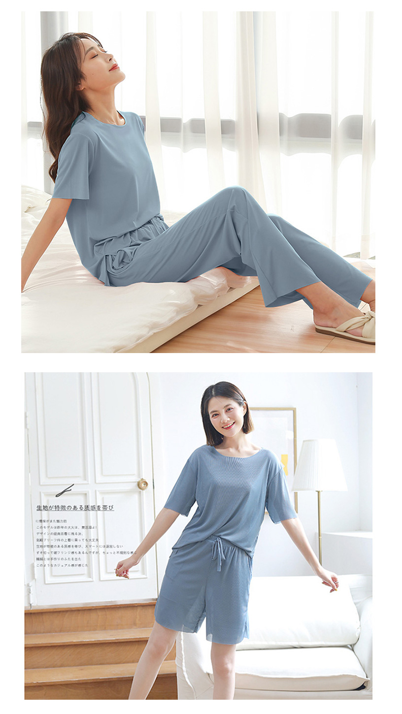 涼感冰絲寬鬆親膚舒適速乾休閒套裝 多色可選 居家服  家居服