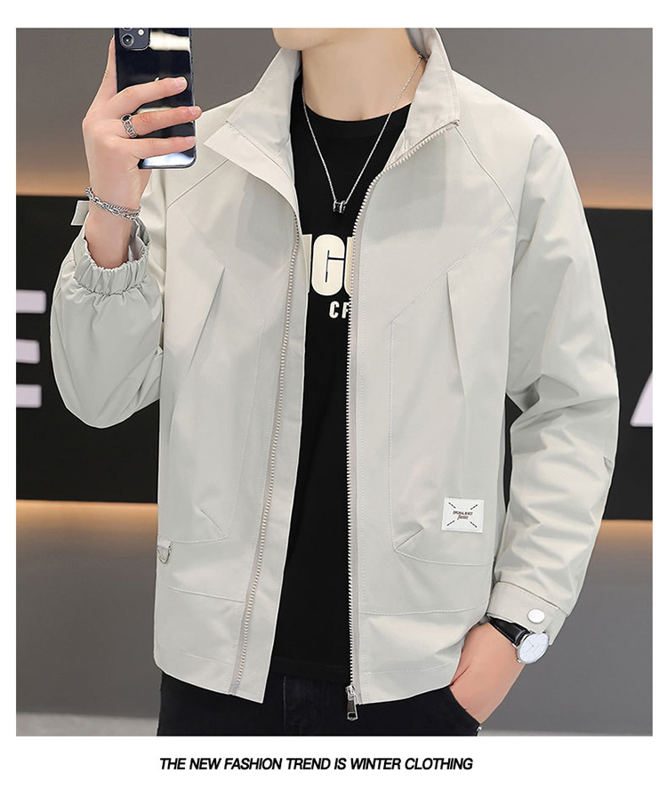 輕奢雅痞水洗薄款夾克外套 M-4XL