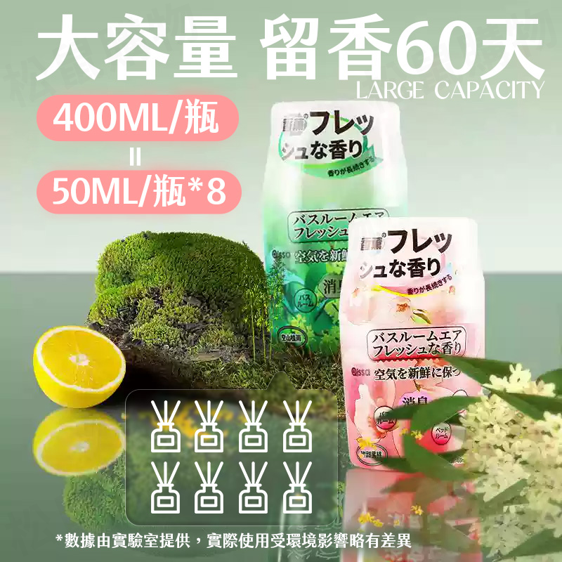 日本品牌植物香氛空氣芳香劑400ml 空氣清淨 浴室除臭 車用芳香 室內芳香劑