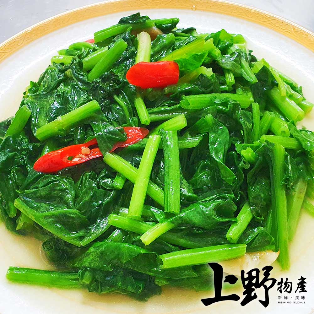 【上野物產】急凍生鮮 高纖菠菜 x6包(500g±10%/包)