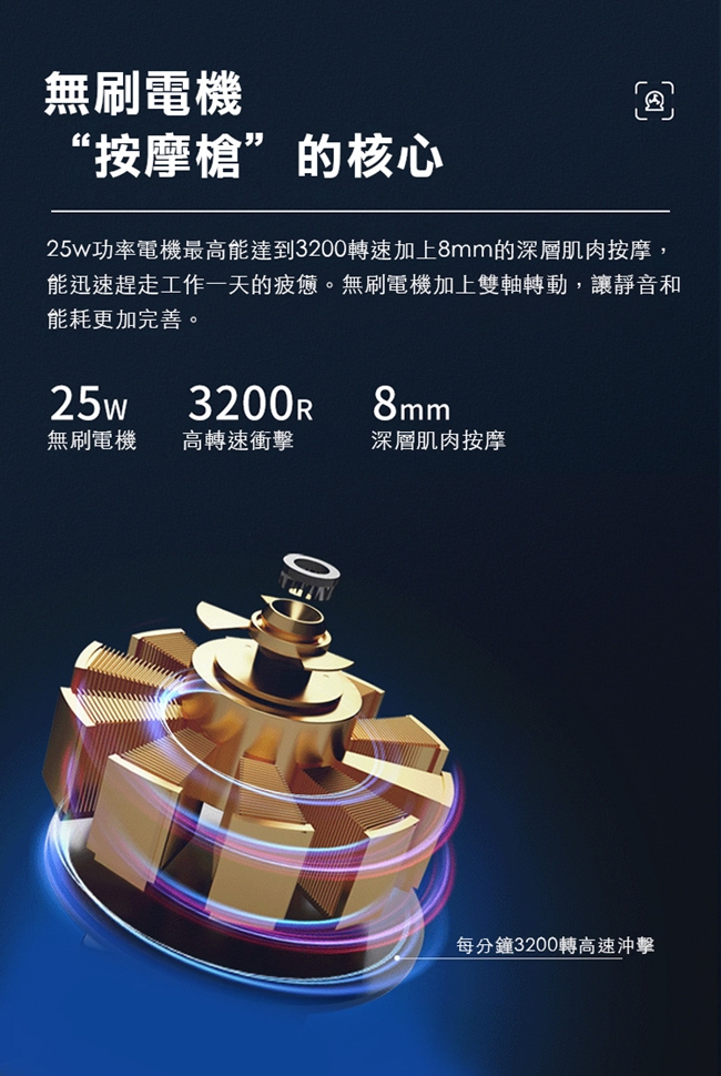 無線震動可旋轉筋膜按摩槍