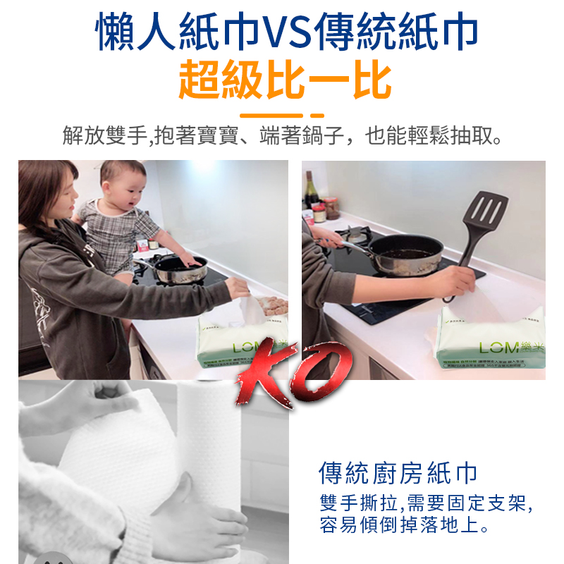 【LOUMI樂米】洗不破廚房紙巾50張/入