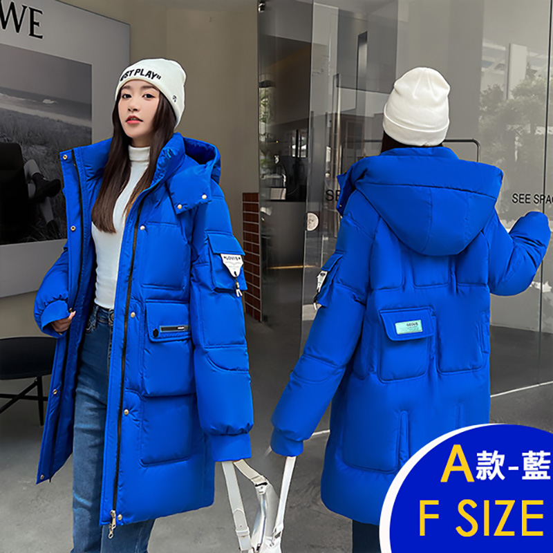 抗寒保暖羽絨棉連帽中長版外套 升溫保暖外套 (多款可選)