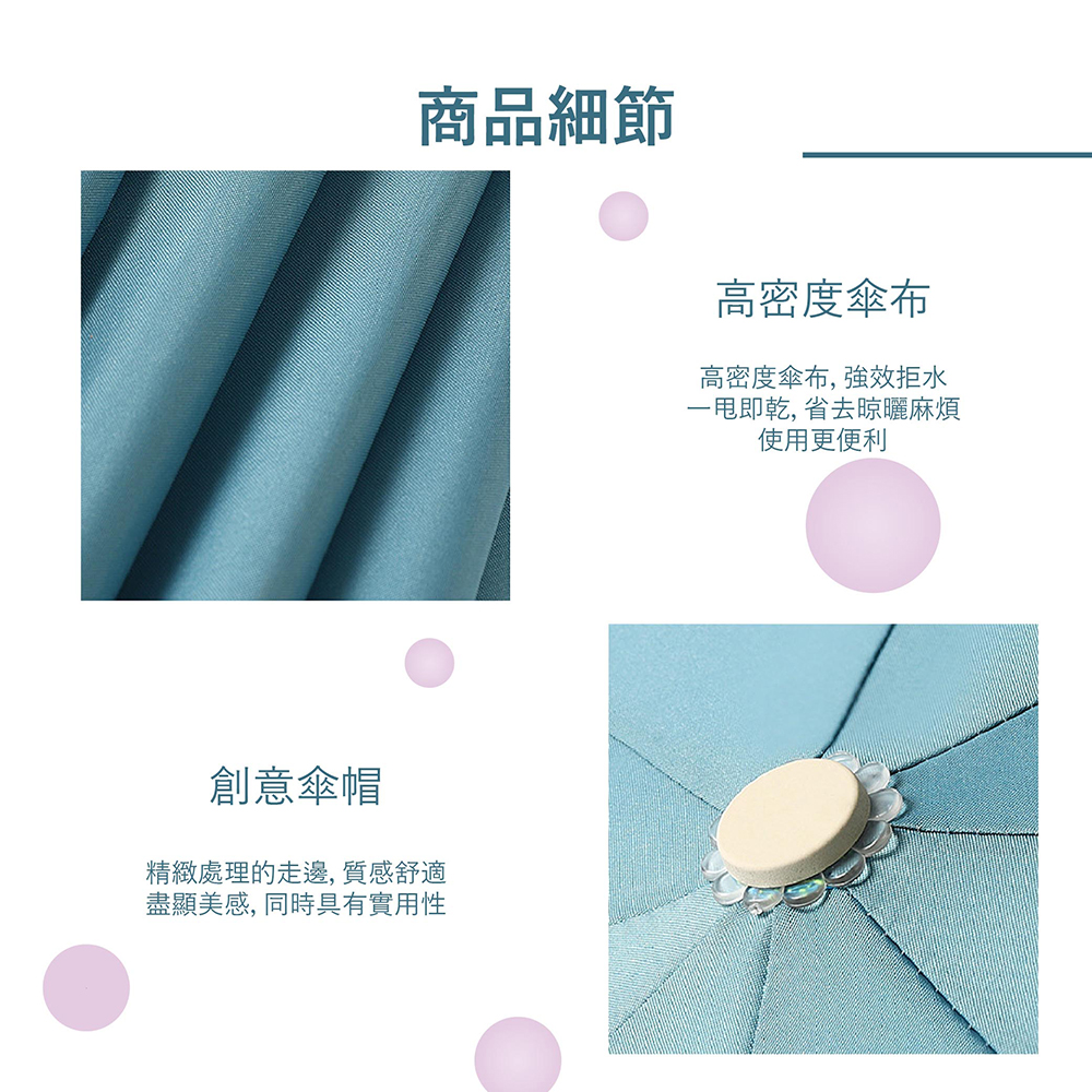 雙色三折摺疊雨傘