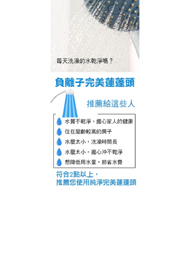 【神膚奇肌】單段除氯省水加壓過濾蓮蓬頭／濾心／蓮蓬頭架／水管 濾芯