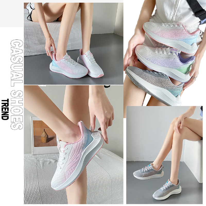 漸層內增高休閒運動鞋/韓系百搭休閒運動健走鞋