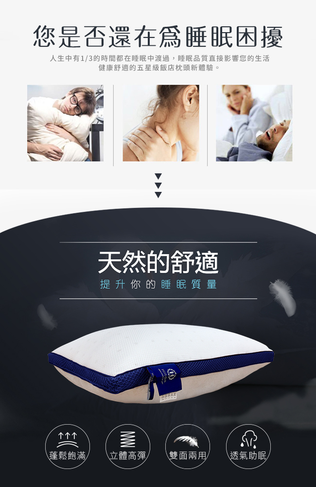       【Hilton 希爾頓】6D透氣舒柔乳膠枕/買一送一(乳膠枕/枕頭