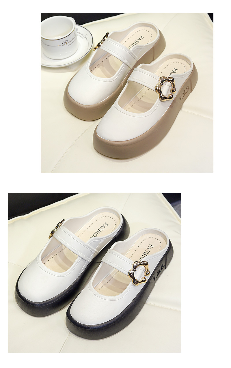 韓系簡約好方便穿脫平底涼鞋 半包女鞋 多款任選 拖鞋