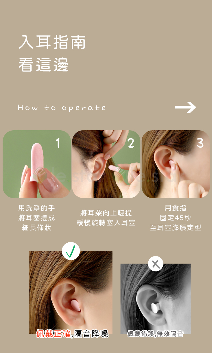 【FaSoLa】PU慢回彈舒適型隔音耳塞(10枚)