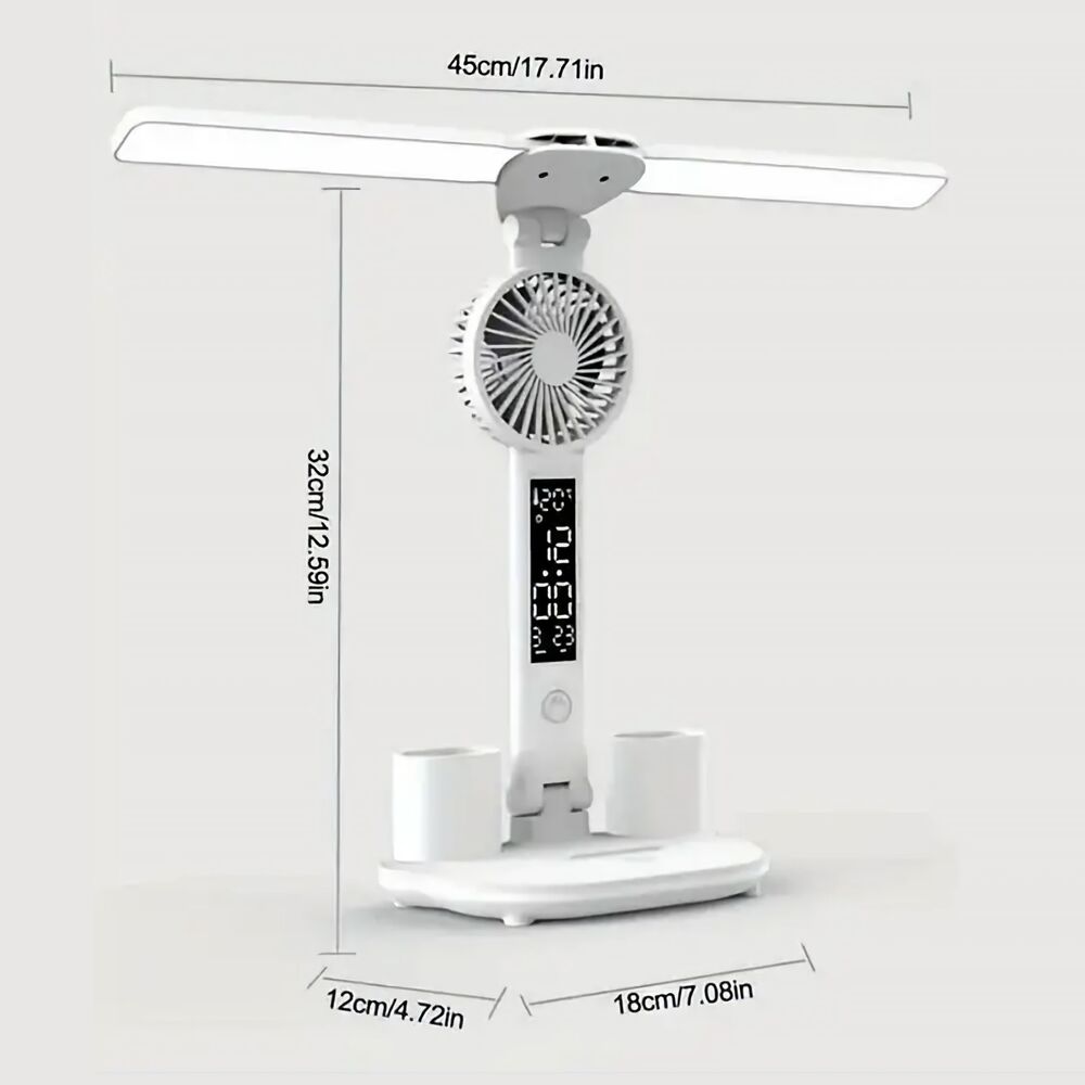 風扇時鐘護眼檯燈
