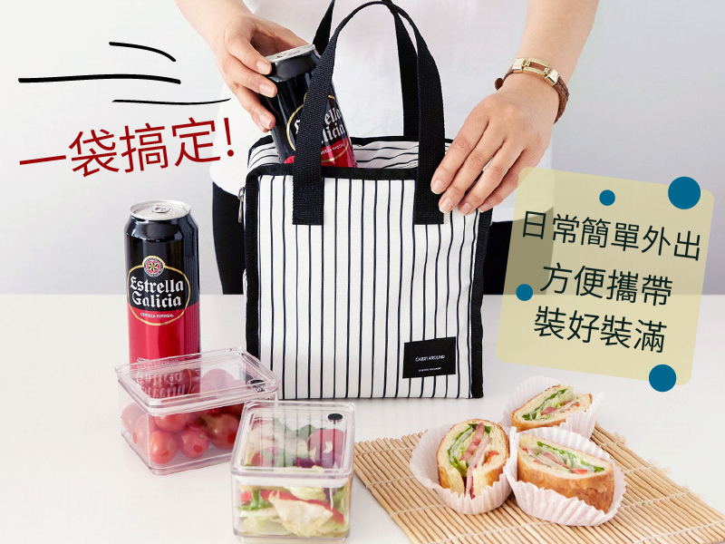       【WEEKEIGHT】時尚加厚防震保溫袋/保冰袋/便當袋/午餐袋(