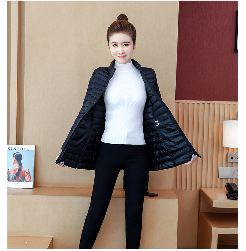 時尚百搭修身中長輕薄羽绒棉外套 L/2XL/4XL