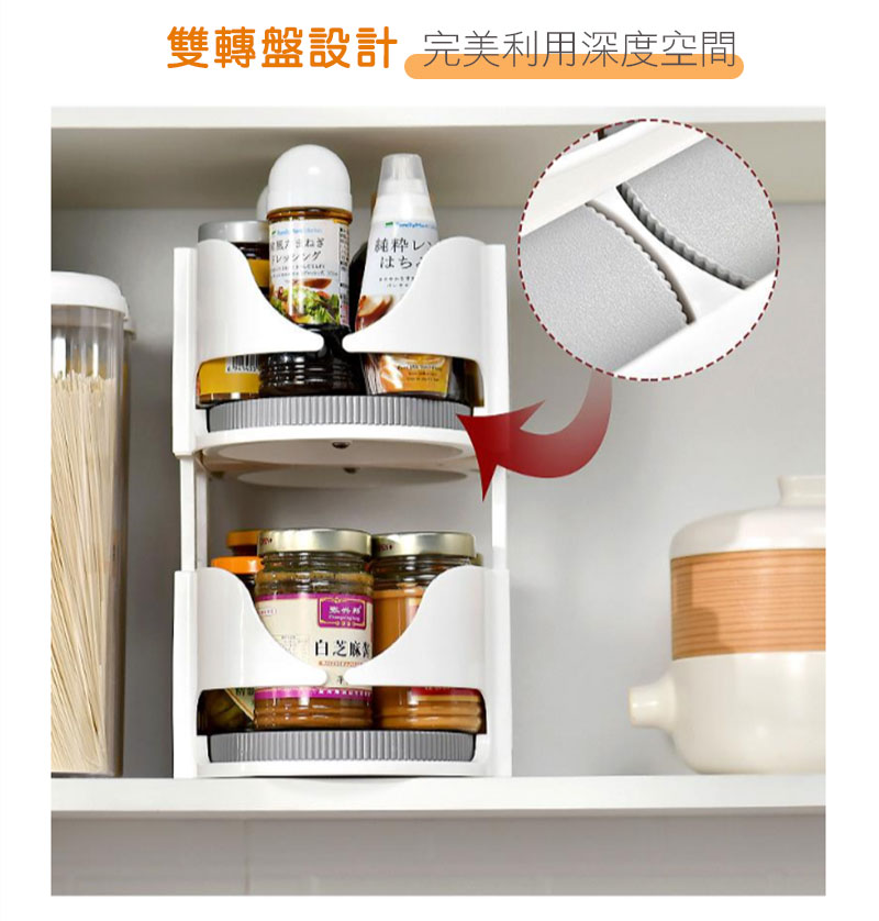 冰箱橢圓形雙軸旋轉置物架 可冰酒/飲料 深處可旋轉輕鬆拿取 可疊加 飲料置物架
