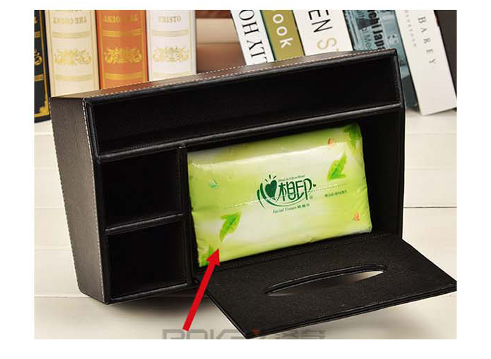 歐式桌面皮質多功能收納盒