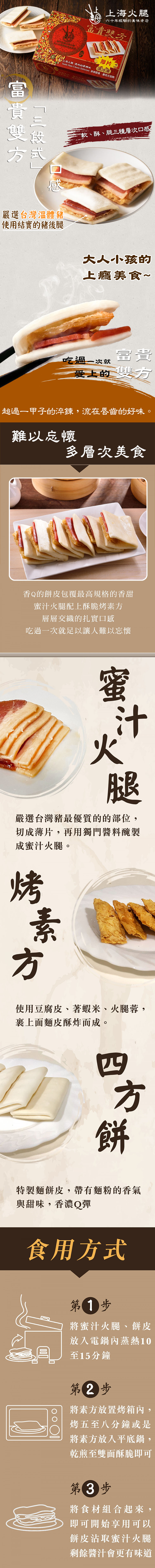 【上海火腿】蜜汁火腿富貴雙方(12份/盒) 南門市場六十年老店