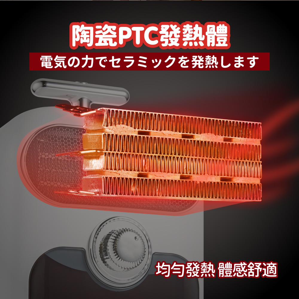 【ikiiki伊崎】仿真爐火陶瓷電暖器IK-HT5202 電暖爐/PTC電暖器