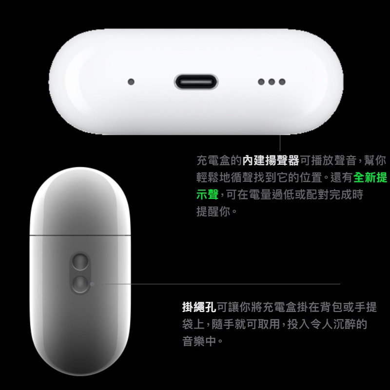 【Apple】AirPods Pro 2搭配 MagSafe充電盒(USB‑C)