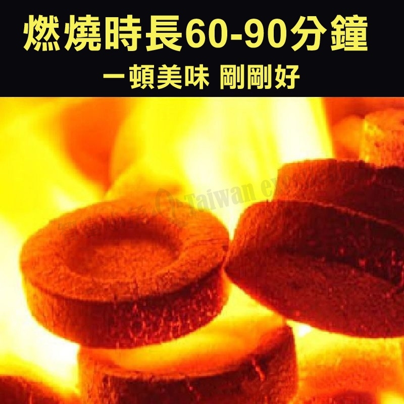 中秋露營烤肉果木速燃炭 (1盒/100片)