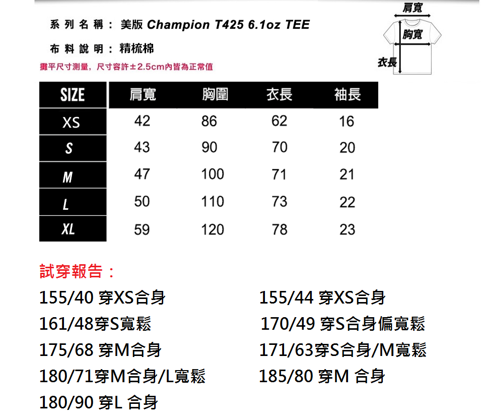 【Champion】T425美規冠軍經典素面T恤 短T 男生上衣/女生上衣/短袖