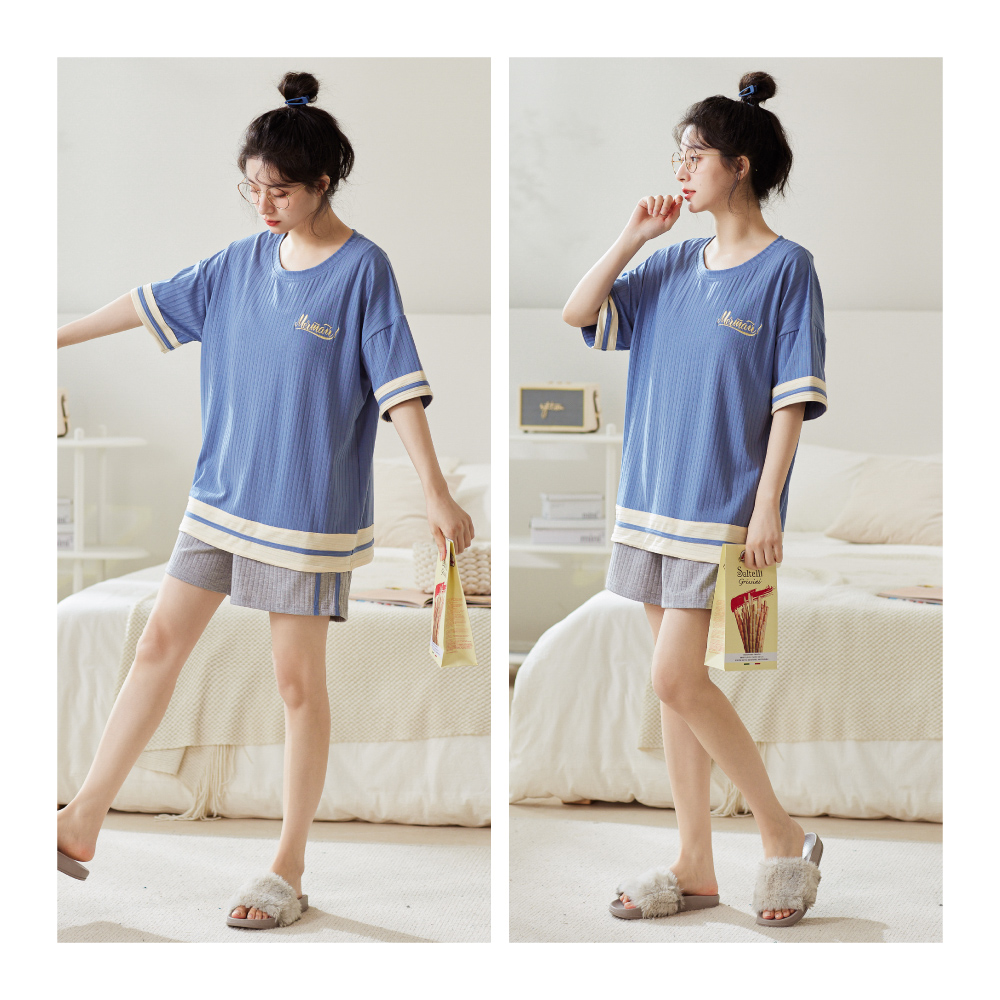 棉柔免穿Bra舒適鬆緊腰居家睡衣 4色可選 家居服 居家服