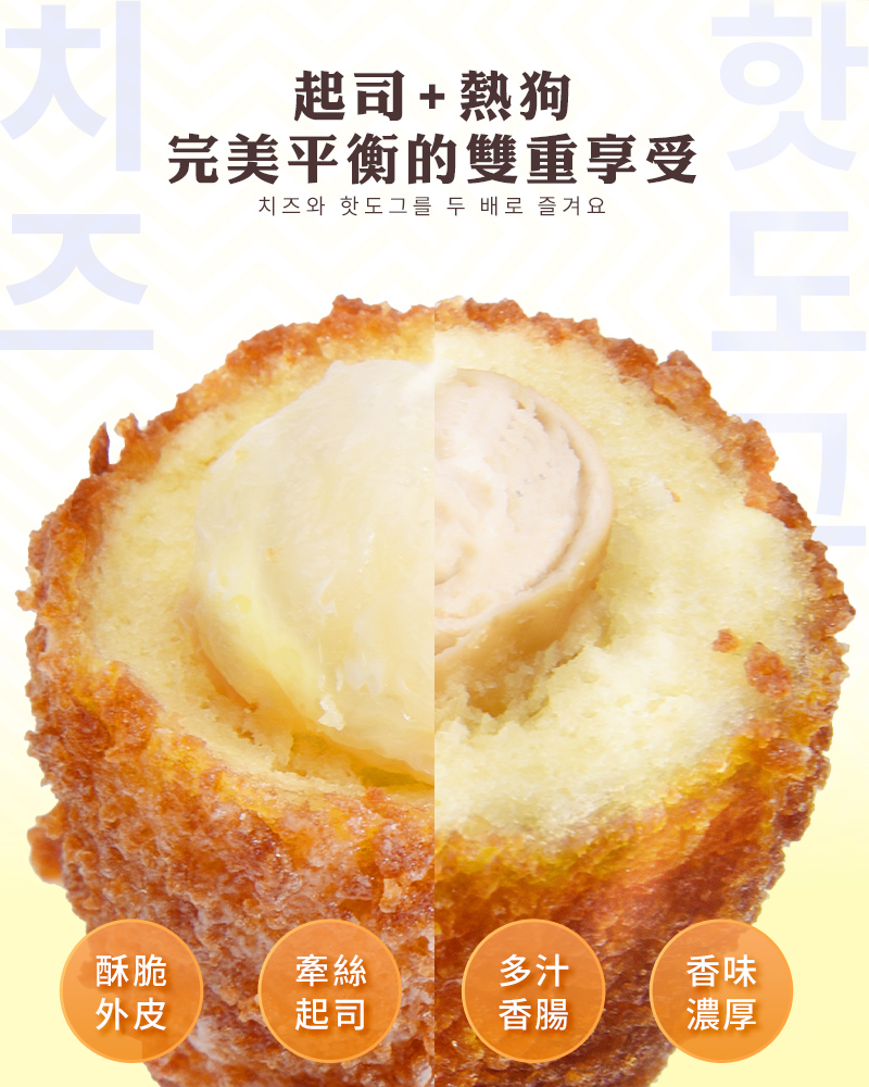 【WOO YANG】韓國酥脆起司魚香腸熱狗 馬鈴薯脆皮/蜂蜜奶油兩款任選