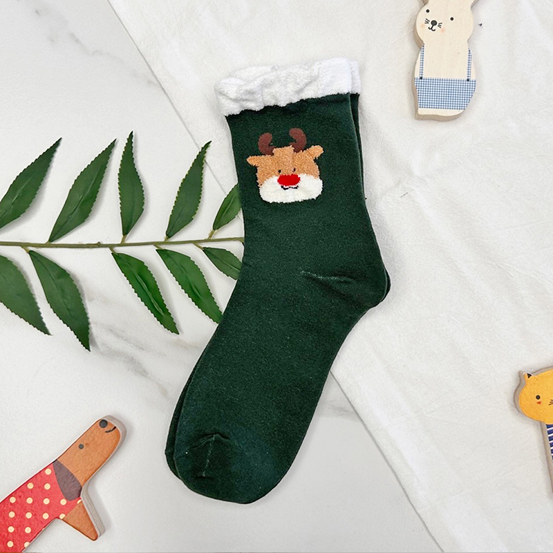 【凱美棉業】MIT台灣製 純棉單色刺繡聖誕襪 棉襪子 耶誕襪 聖誕禮物