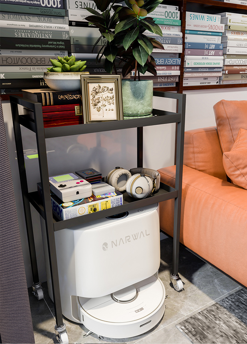 雙層掃地機器人收納推車置物架