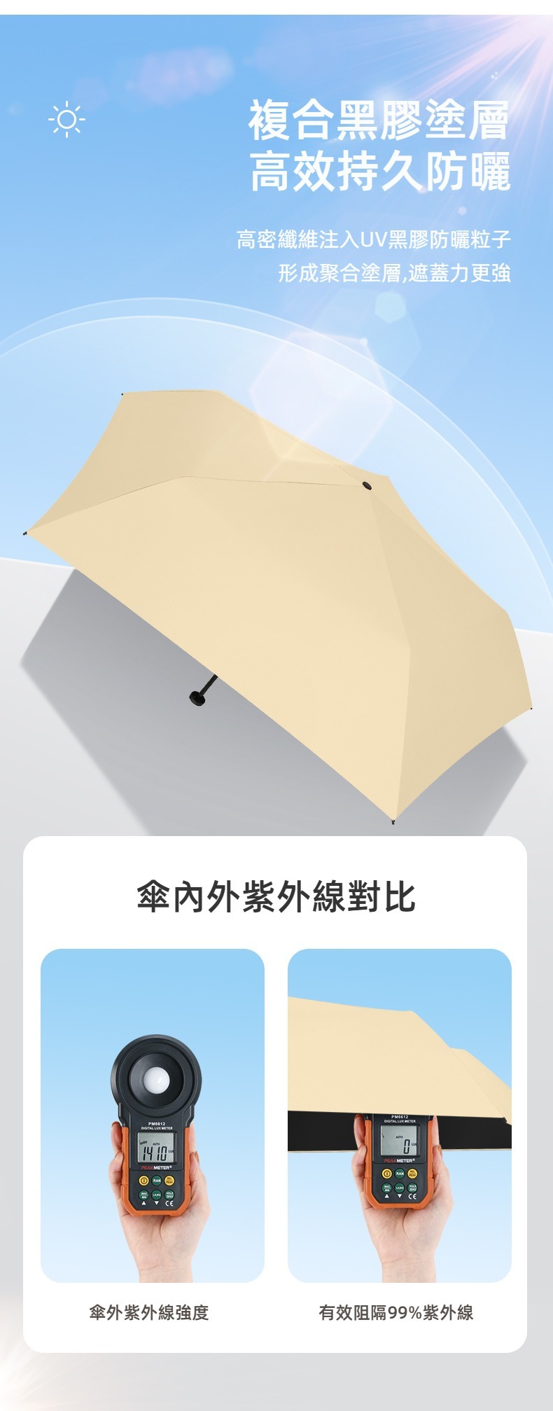 防曬抗UV超輕量羽毛晴雨傘 陽傘 小傘 輕量傘 迷你傘