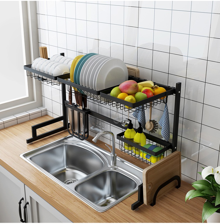 簡單組裝輕鬆收納不鏽鋼瀝水收納架 碗盤瀝水架