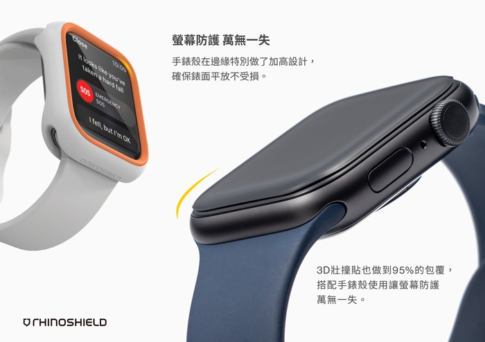 犀牛盾 耐衝擊 壯撞貼 螢幕保護貼 3D 保護貼 適用於Apple Watch 