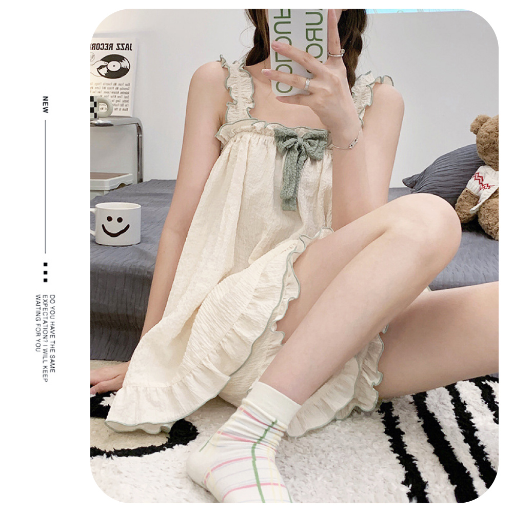 大尺碼韓系透氣寬鬆甜美居家服(XL/2XL) 親膚柔軟