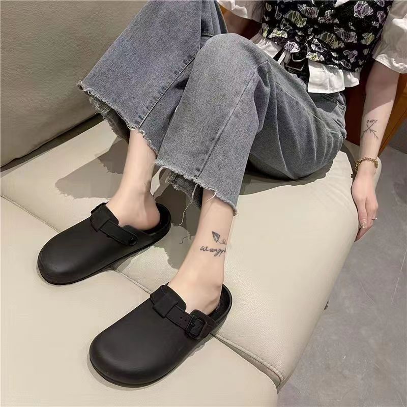 韓系簡約好方便穿脫平底涼鞋 半包女鞋 多款任選 拖鞋