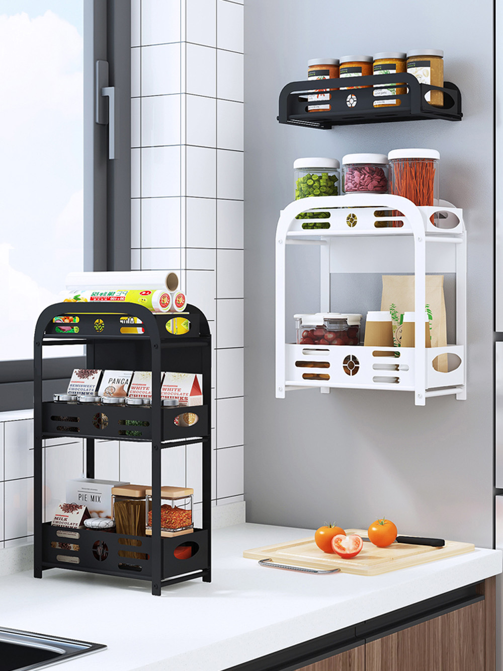 抽屜磁吸冰箱收納置物/收納架/ 冰箱置物架
