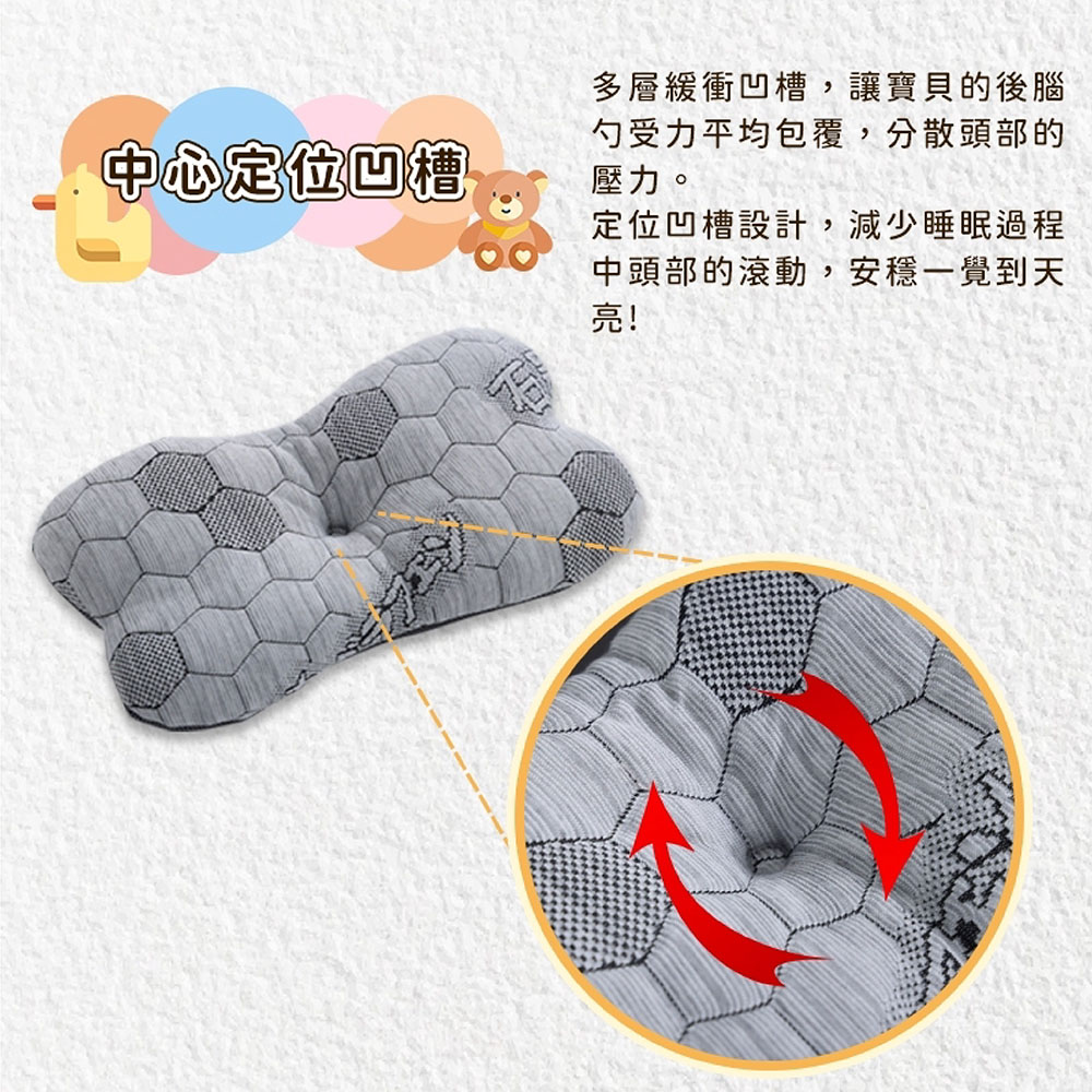 石墨烯嬰兒護頭型枕 MIT台灣製造 嬰兒枕頭 定型枕