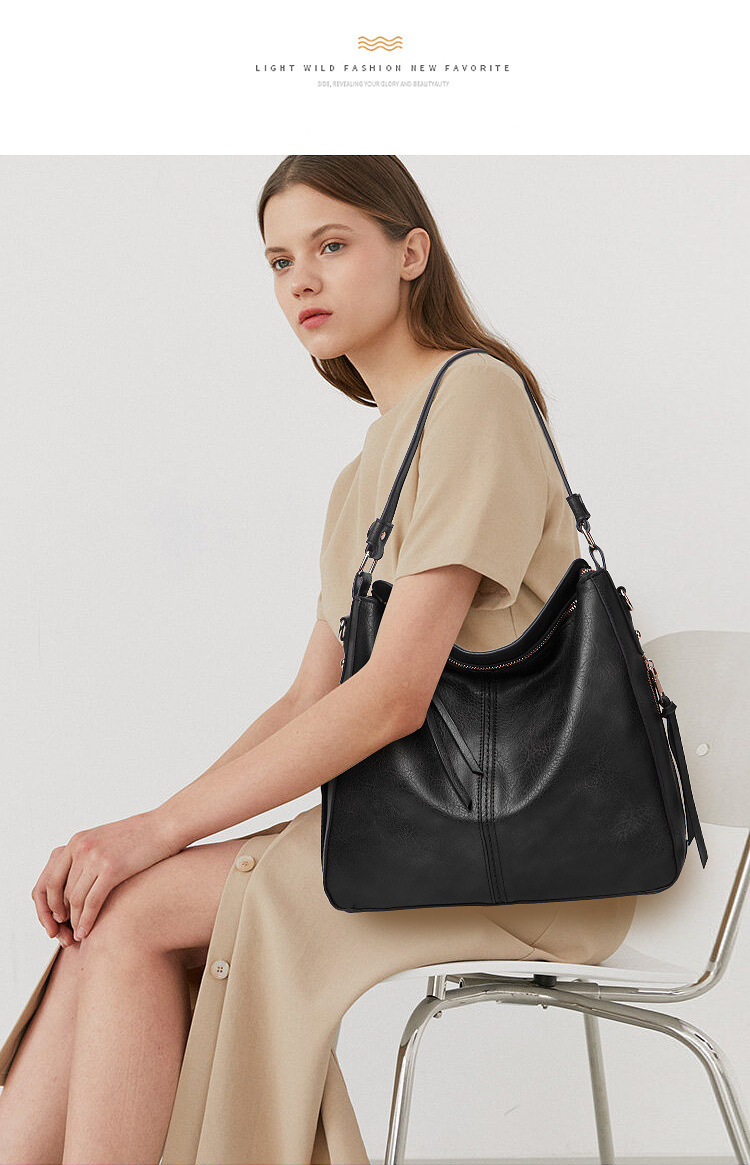 通勤大容量時尚多功能兩件組斜背包 肩背包 多色任選