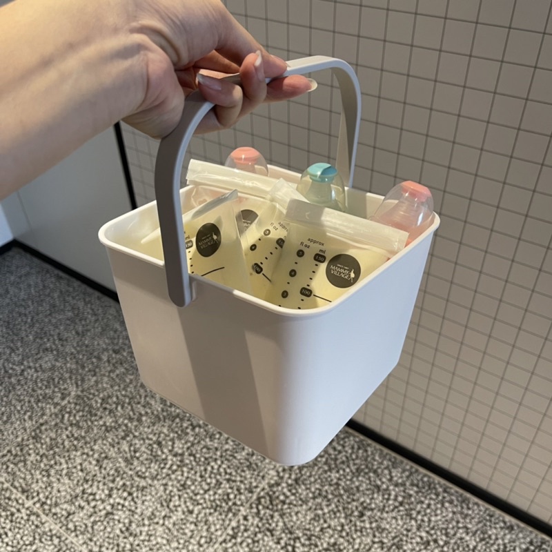 日本製 2.8L手提籃 手提盒 可掛分類籃 PP軟質收納桶 方形收納盒