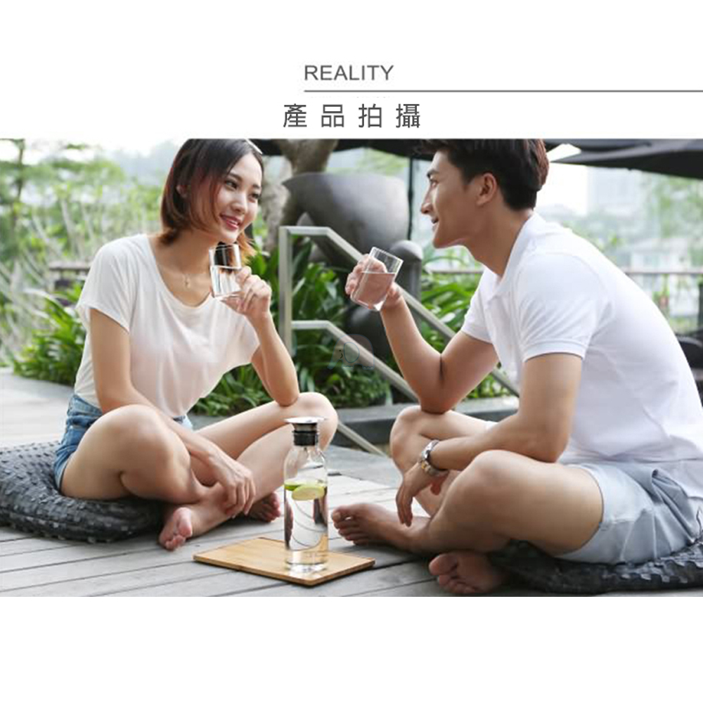 360度重力控水高硼硅玻璃冷水壺900ml 玻璃壺 玻璃瓶 水壺 茶壺 咖啡壺