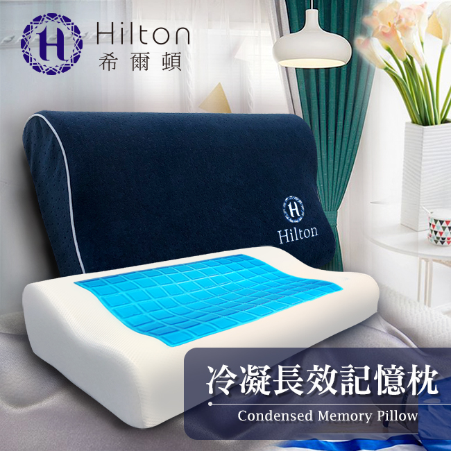       【Hilton 希爾頓】酷涼科技冷凝長效好眠記憶枕/人體工學記憶枕