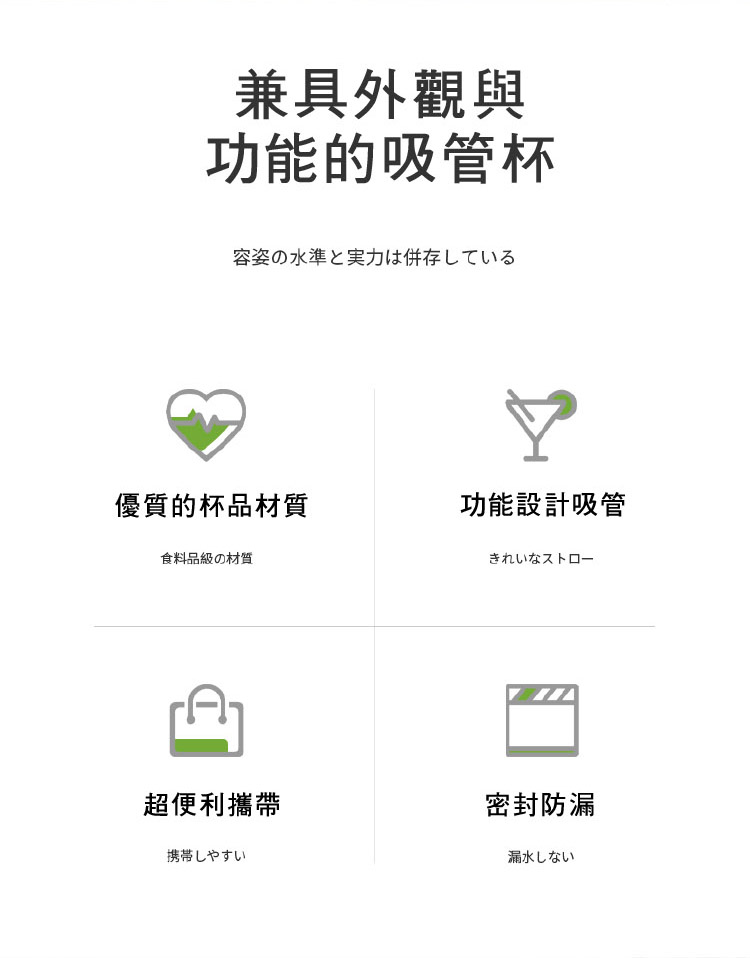 日系小雛菊 霧面 玻璃吸管隨行杯 500ml