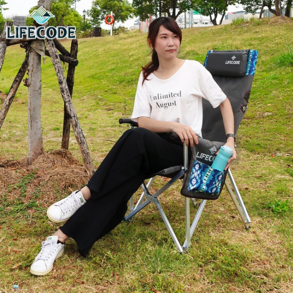       【LIFECODE】瑪雅》加高大川椅/折疊椅-椅背可折-2色可選_