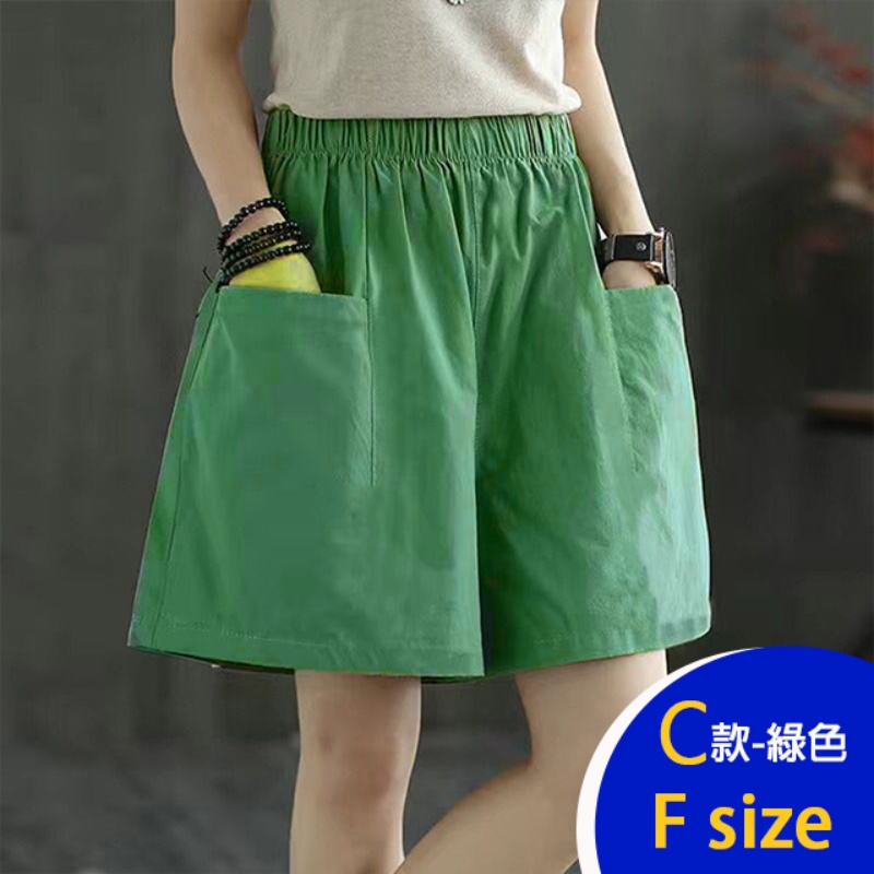 韓國製造型百搭寬鬆透氣亞麻褲 棉麻褲 多款任選 鬆緊腰設計 休閒褲 短褲