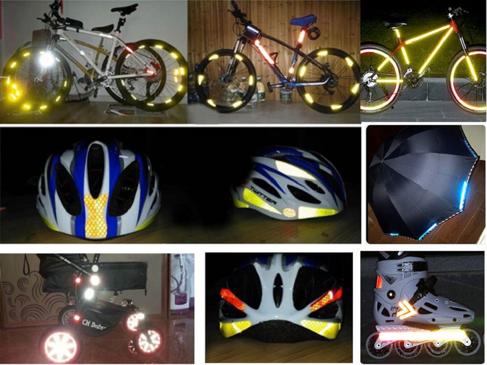 鑽石反光貼警示紙條膠帶 汽車門防撞燈光條