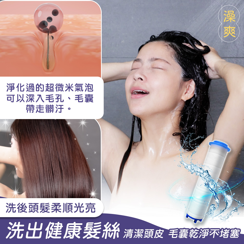 澡爽微米負離子美膚蓮蓬頭 含濾心5入
