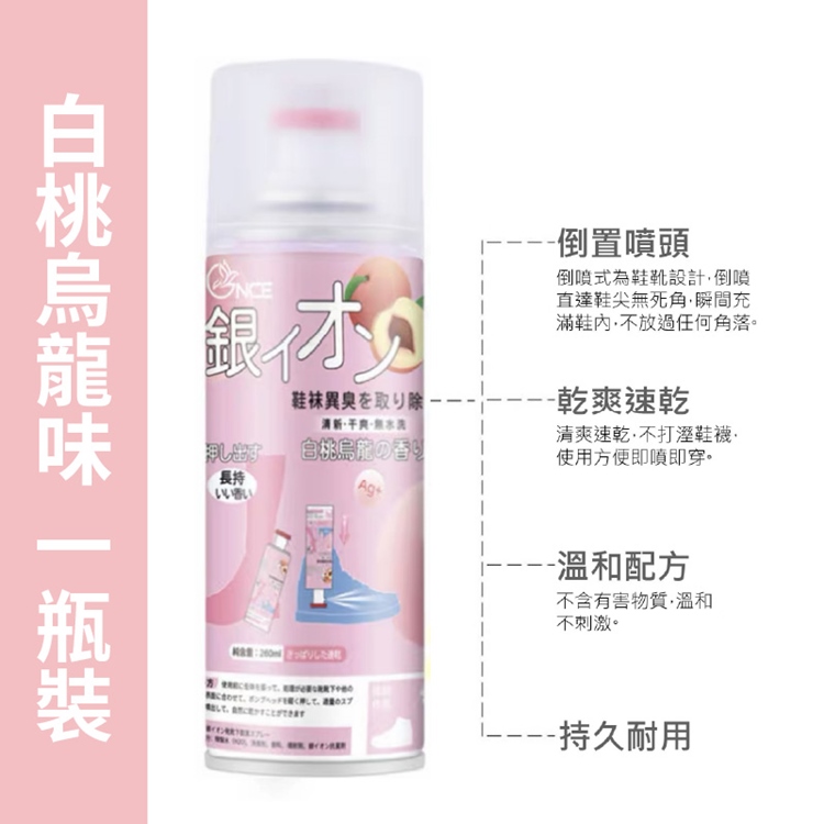 全方位銀離子鞋襪除臭噴霧 260ml