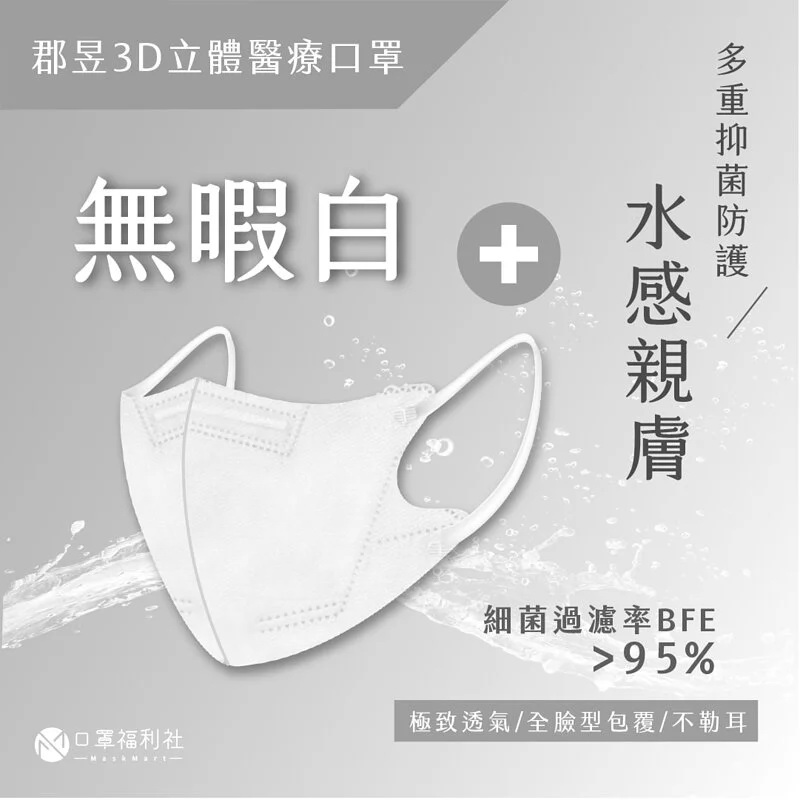 【JunMask郡昱】辰昱 3D立體醫療口罩 (30片/盒)