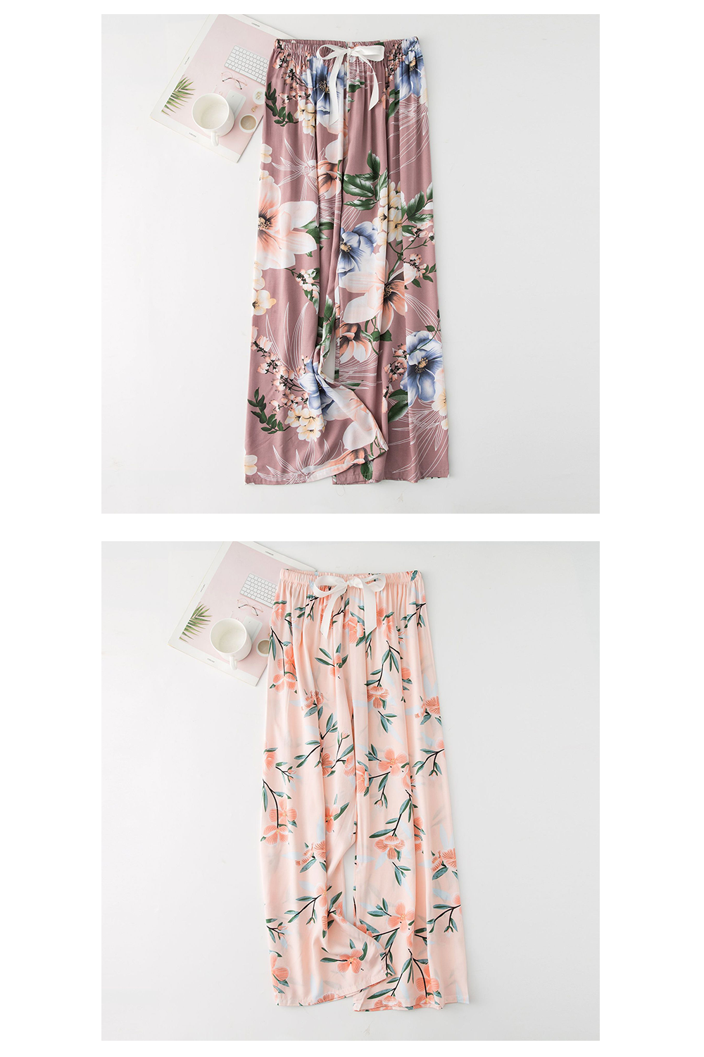 冰涼寬鬆休閒涼感棉綢寬褲冰絲褲 速乾 /透氣/ 涼爽